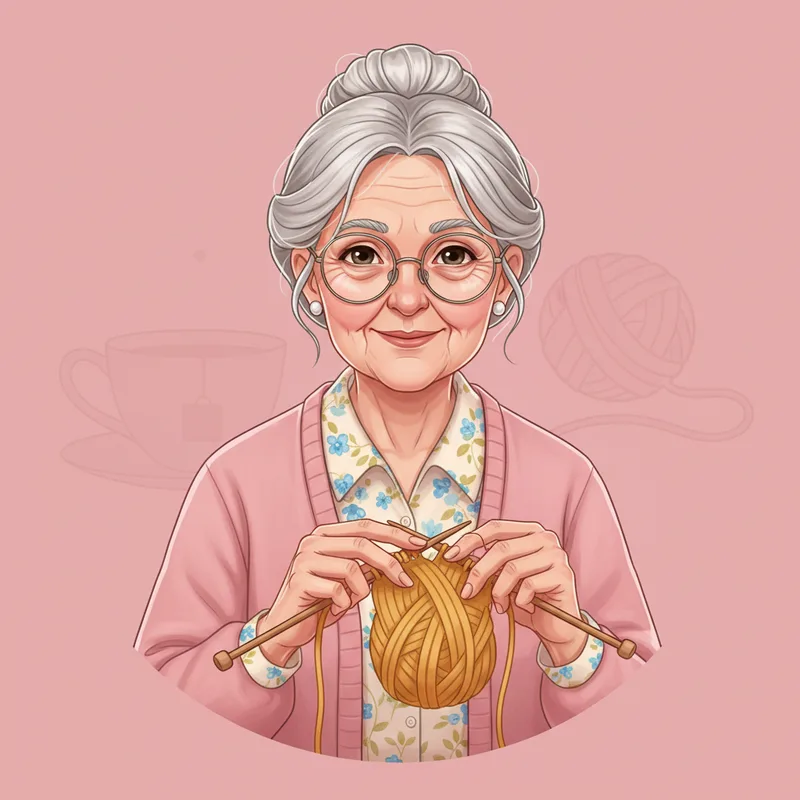Wise grandma coach character from a free website blocker with no account